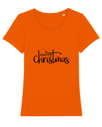 Merry Christmas Writing Bright Orange