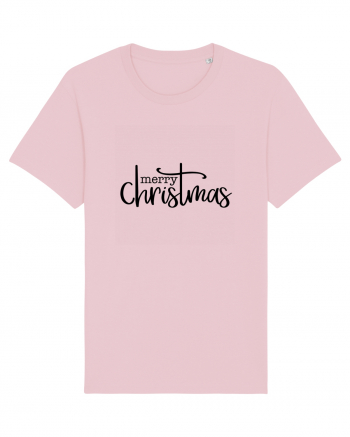 Merry Christmas Writing Cotton Pink