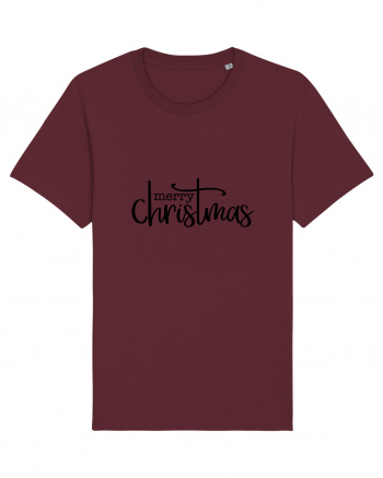 Merry Christmas Writing Burgundy