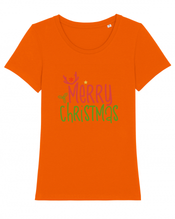 Merry Christmas Color Bright Orange
