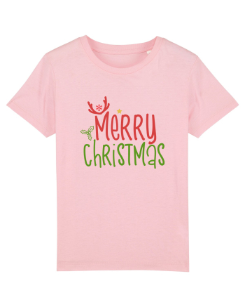 Merry Christmas Color Cotton Pink
