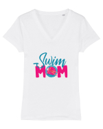 Swim Mom Tricou mânecă scurtă guler V Damă Evoker