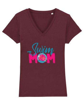 Swim Mom Burgundy