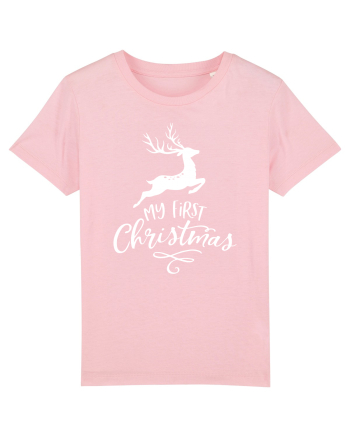 My first Christmas White Cotton Pink