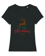 My First Christmas Reindeer Tricou mânecă scurtă guler larg fitted Damă Expresser