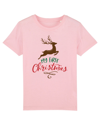 My First Christmas Reindeer Cotton Pink