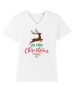My First Christmas Reindeer Tricou mânecă scurtă guler V Bărbat Presenter