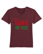 Naughty or Nice Tricou mânecă scurtă guler V Bărbat Presenter