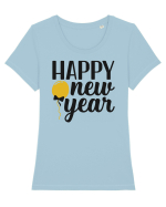 Happy New Year Tricou mânecă scurtă guler larg fitted Damă Expresser
