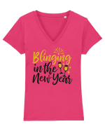 Blinging in the New Year Tricou mânecă scurtă guler V Damă Evoker