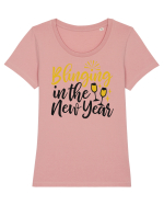 Blinging in the New Year Tricou mânecă scurtă guler larg fitted Damă Expresser