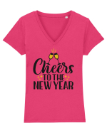 Cheers to the New Year Tricou mânecă scurtă guler V Damă Evoker