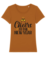 Cheers to the New Year Tricou mânecă scurtă guler larg fitted Damă Expresser