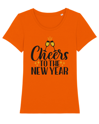 Cheers to the New Year Bright Orange