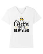 Cheers to the New Year Tricou mânecă scurtă guler V Bărbat Presenter