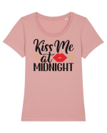 Kiss me at Midnight Tricou mânecă scurtă guler larg fitted Damă Expresser