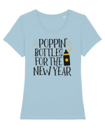 Poppin Bottles for the New Year Tricou mânecă scurtă guler larg fitted Damă Expresser