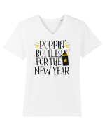 Poppin Bottles for the New Year Tricou mânecă scurtă guler V Bărbat Presenter