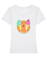 Summer Lovin'  Tricou mânecă scurtă guler larg fitted Damă Expresser