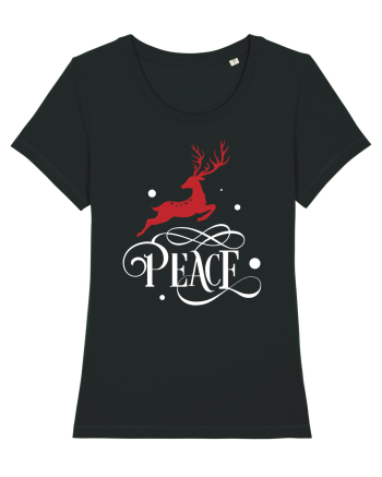 Peace White Reindeer Red Black