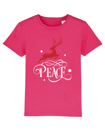 Peace White Reindeer Red Raspberry