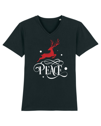 Peace White Reindeer Red Black
