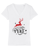Peace Red Tricou mânecă scurtă guler V Damă Evoker