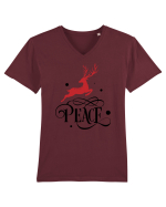 Peace Red Tricou mânecă scurtă guler V Bărbat Presenter