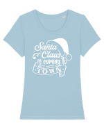 Santa Claus is coming to town Black Tricou mânecă scurtă guler larg fitted Damă Expresser