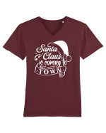 Santa Claus is coming to town Black Tricou mânecă scurtă guler V Bărbat Presenter