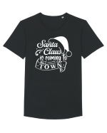 Santa Claus is coming to town Black Tricou mânecă scurtă guler larg Bărbat Skater