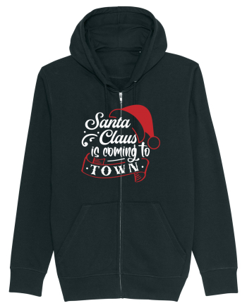 Santa Claus is coming to town White and Red Black