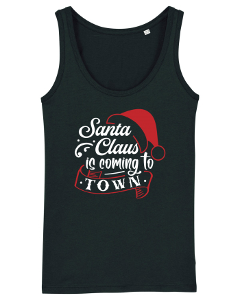 Santa Claus is coming to town White and Red Black