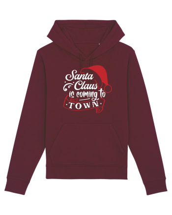 Santa Claus is coming to town White and Red Burgundy
