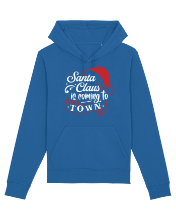 Santa Claus is coming to town White and Red Royal Blue