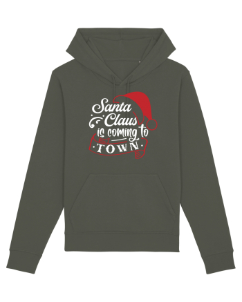 Santa Claus is coming to town White and Red Khaki