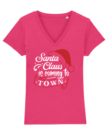 Santa Claus is coming to town White and Red Raspberry