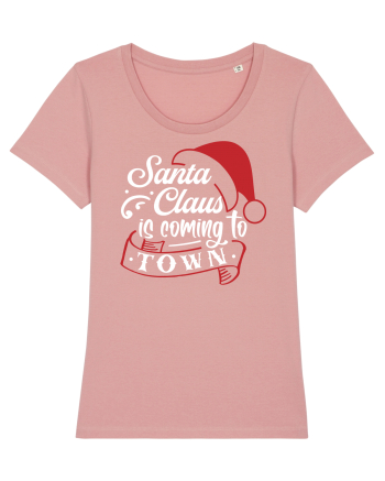 Santa Claus is coming to town White and Red Canyon Pink