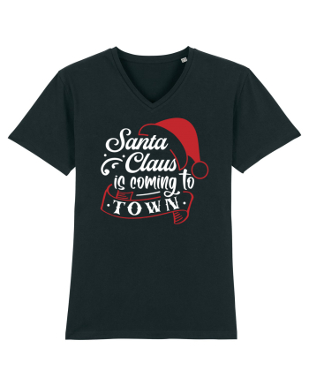 Santa Claus is coming to town White and Red Black
