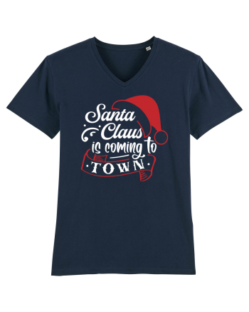 Santa Claus is coming to town White and Red French Navy