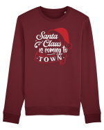 Santa Claus is coming to town White and Red Bluză mânecă lungă Unisex Rise