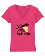 Tequila Lime and Sunshine Tricou mânecă scurtă guler V Damă Evoker