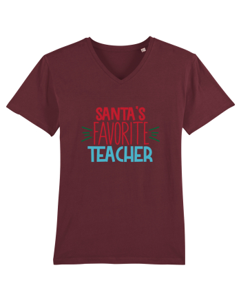 Santas Favorite Teacher Burgundy