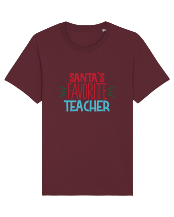 Santas Favorite Teacher Burgundy