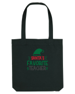 Santas Favorite Teacher Green Sacoșă textilă