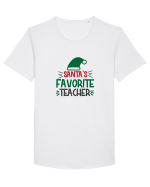 Santas Favorite Teacher Green Tricou mânecă scurtă guler larg Bărbat Skater