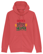 Santas Little Helper Green Hanorac cu fermoar Unisex Connector