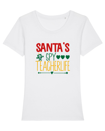 Santas Spy Teacher White