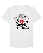 Sleigh Rides and Hot Cocoa Tricou mânecă scurtă guler larg Bărbat Skater