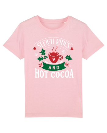 Sleigh Rides Green Cotton Pink